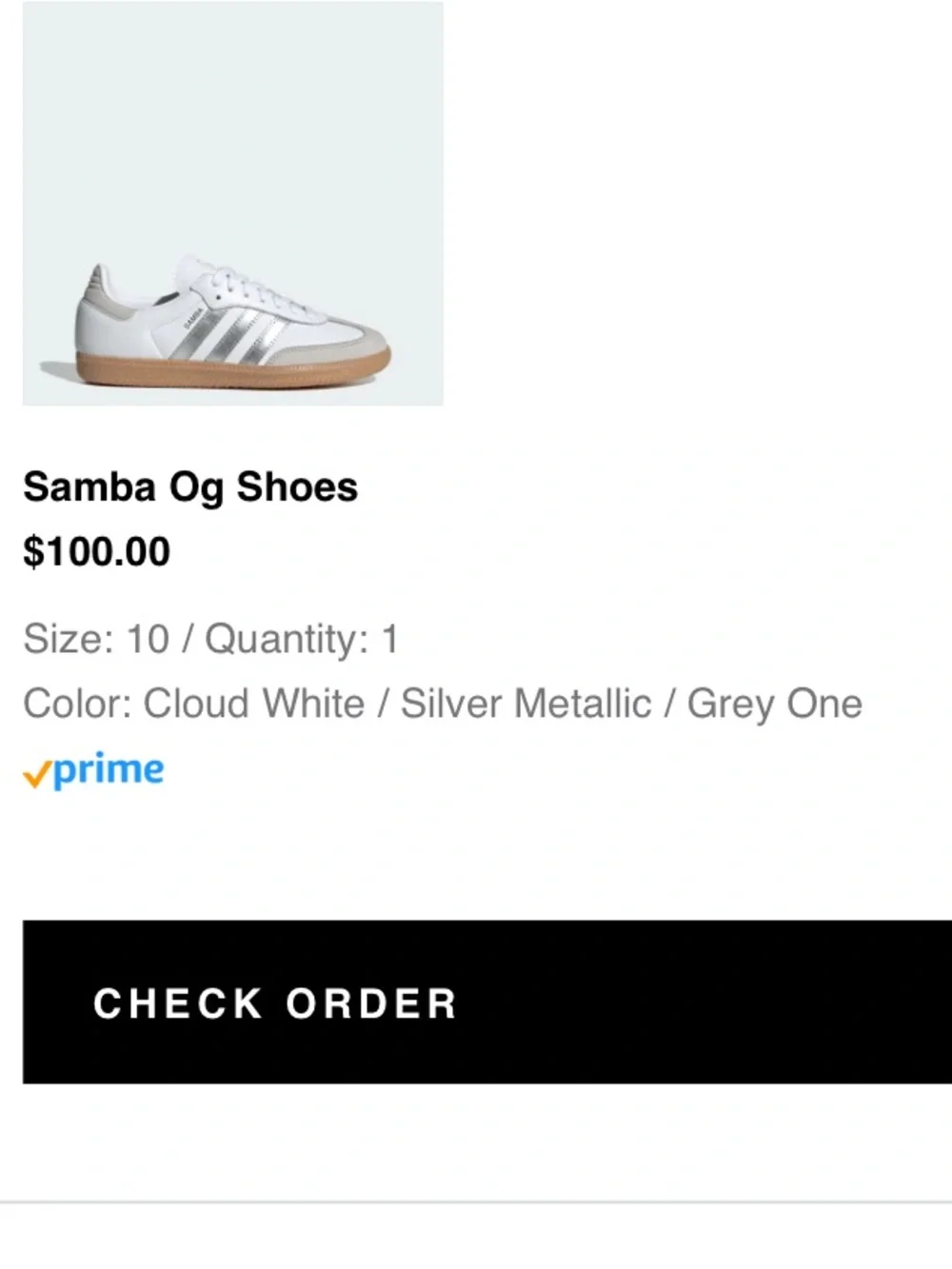 adidas Samba OG White and Silver Sneakers NWT - Picture 7 of 7